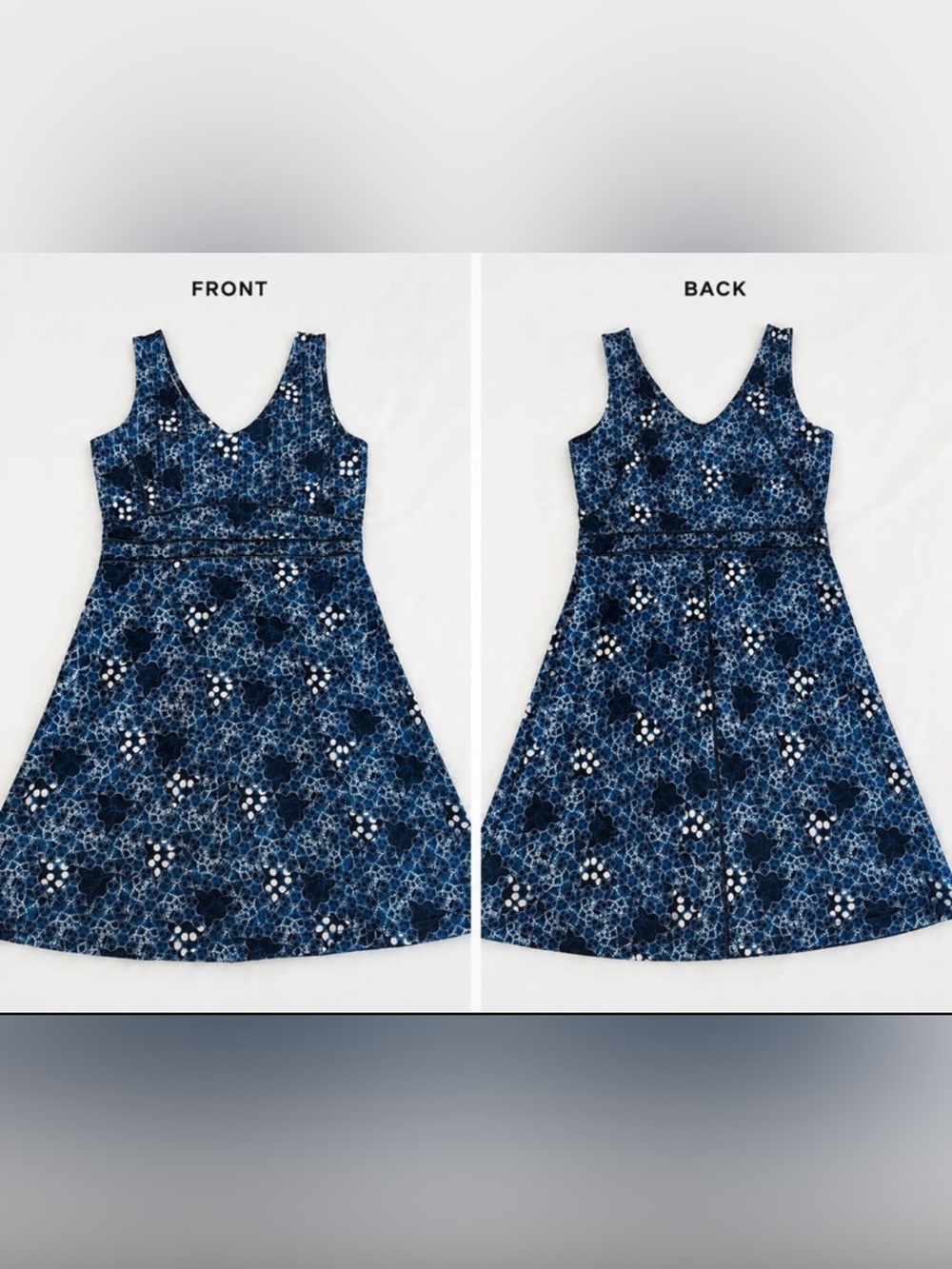 Title Nine Dream dress blue batik print